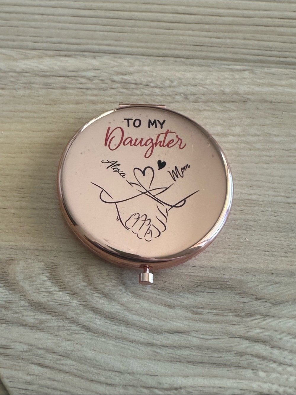 Rose Gold 'To My Daughter' Compact Mirror - Personalized Gift